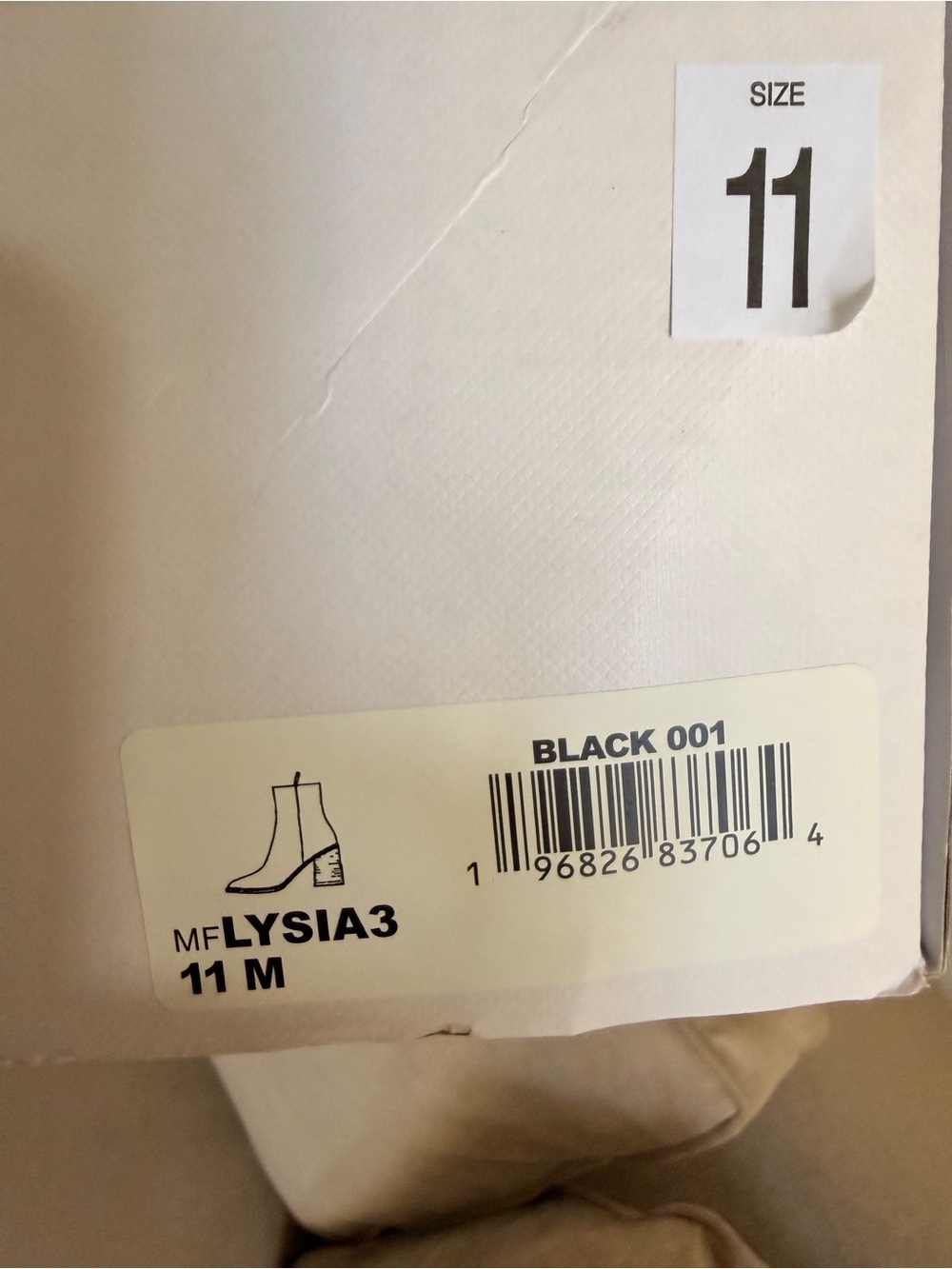 Marc Fisher Lydia Black Leather Block Heel Ankle Boots Size 11 - Picture 11 of 11